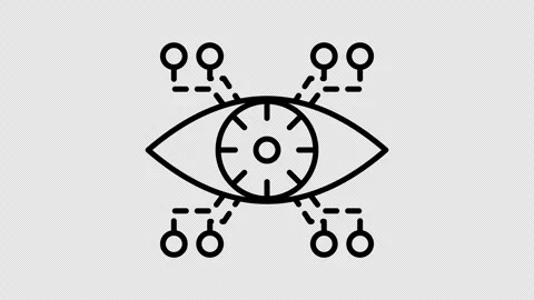 Machine Vision Icon Animation Seamless Loop 4K Transparent Background 스톡 동영상 325889111