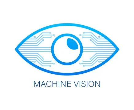 Machine vision sign, label. Vector stock illustration. Stock Illustration