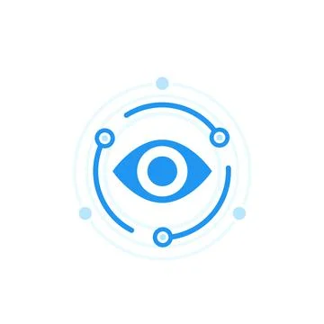 Machine vision, vector flat icon Illustrazione stock