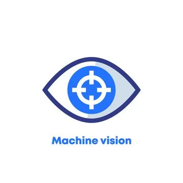 Machine vision, visual recognition vector icon Stock Illustration
