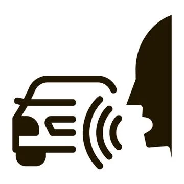 Machine Voice Control Icon Vector Illustration 스톡 일러스트
