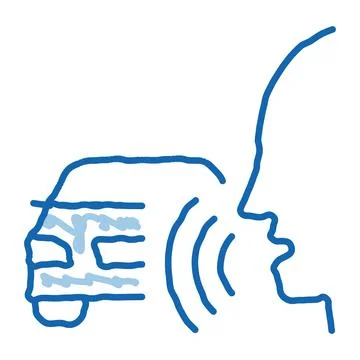Machine Voice Control Icon Vector Illustration 스톡 일러스트
