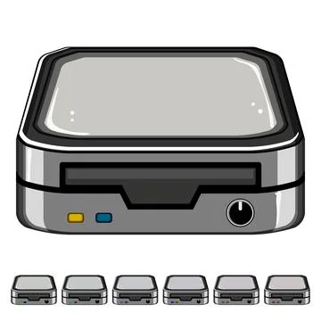 Machine waffle iron cartoon vector graphic Illustrazione stock