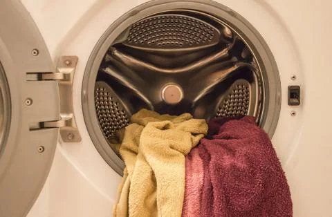Machine wash at home. Stock Photos