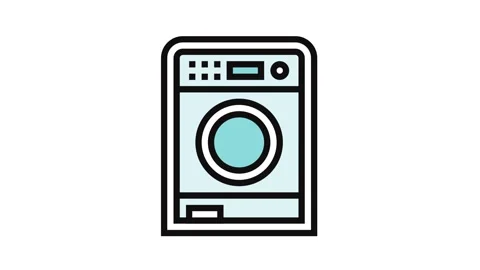 Machine washable color icon animation Stock Footage 326115763