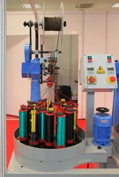 Machine for weaving rope Stock Photos