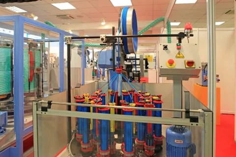 Machine for weaving rope Foto stock