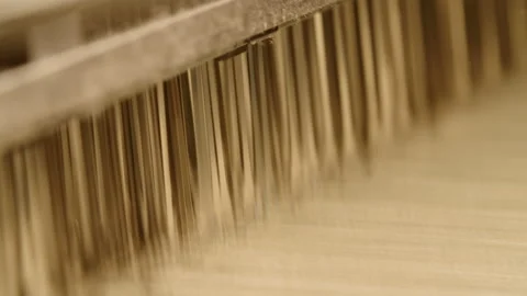 Machine weaving wool 2 库存影片 141514106