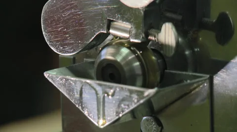 Machine weel terning with oil Stock Footage 30211452