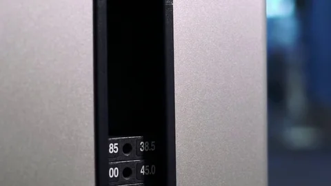 Machine weights crashing down slomo 2 Stock Footage 79030220