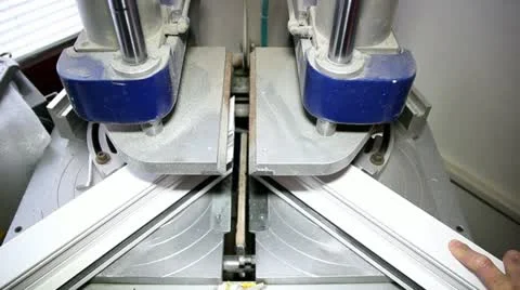 Machine for Welding Plastic Corners Stock Footage 20618964