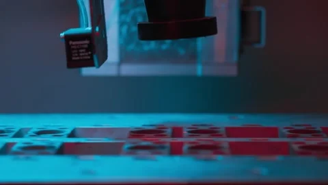 Machine welds battery components on December 27, 2020, in Guangdong, China Stock Footage 259797021