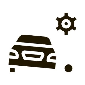 Machine Wheel Blade Icon Vector Glyph Illustration Stock Illustration