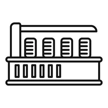 Machine wool icon outline vector. Fabric silk Illustrazione stock