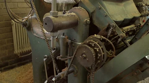 Machine working in a Clog makers workshop Stock Footage 47076618