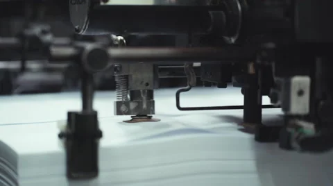 Machine working in printing house Stock Footage 64104246