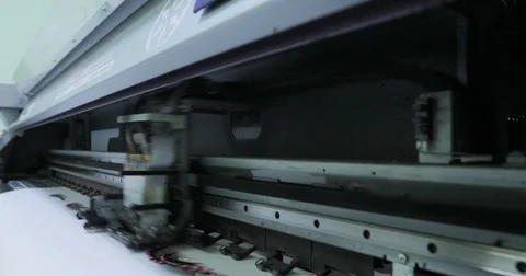 Machine working in printing house Vídeos de archivo 74899868