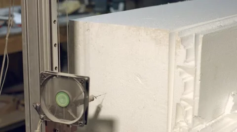 Machine works with polyurethane. Video stock 61468794