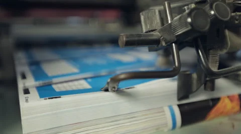 The machine works at the printing house Stock Footage 43741739