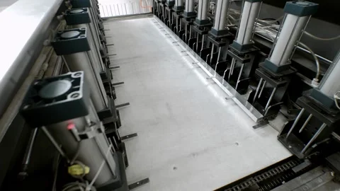 Machine works in the production of metal structures for furniture walls and 動画素材 289401683
