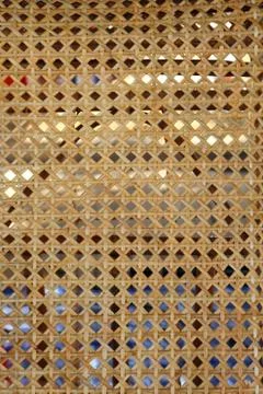 Machine woven wicker with a beautiful pattern. Stock Photos