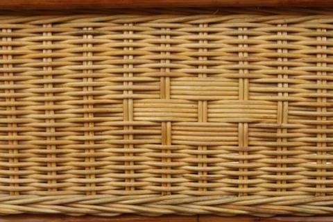 Machine woven wicker with a beautiful pattern. Stock Photos