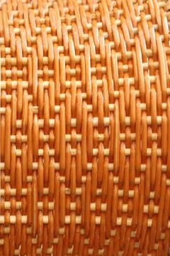 Machine woven wicker with a beautiful pattern. Stock Photos