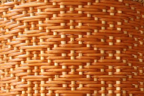 Machine woven wicker with a beautiful pattern. Stock Photos