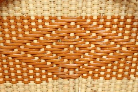 Machine woven wicker with a beautiful pattern. Fotos Stock