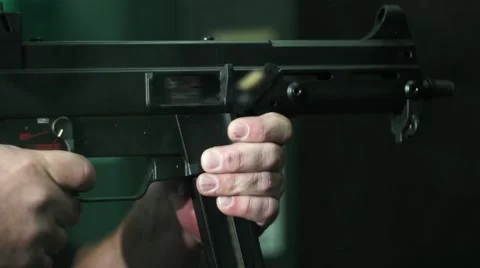 Machinegun super slow motion Vídeos de archivo 49360950