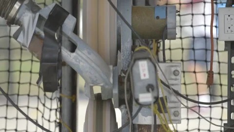 Machinery for Batting Cage at Work Stock-Footage 141089314