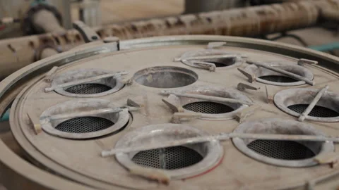 Machinery component, Opening machinery, Mesh detailing Stock Footage 274298040