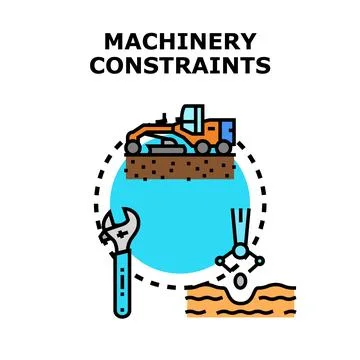 Machinery constraints creating development and repair problems 스톡 일러스트