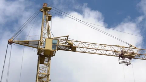 Machinery crane construction, tool of building industry Stock Footage 144651513