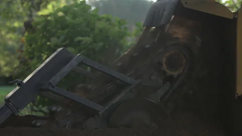 Machinery digs a trace in the ground 動画素材 230666733