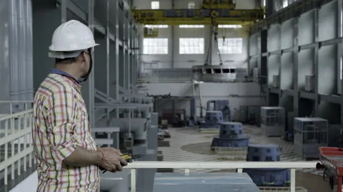 Machinery at hydro project Stock Footage 162112160