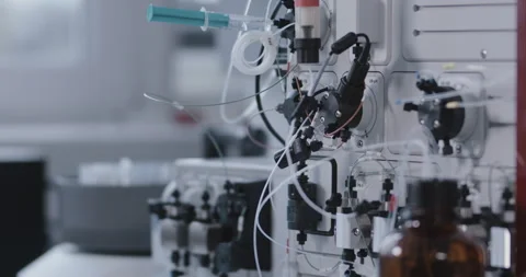 Machinery inside of a laboratory Stock Footage 254963748