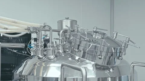 Machinery in modern production facility. Technology and automation Stock Footage 341970453