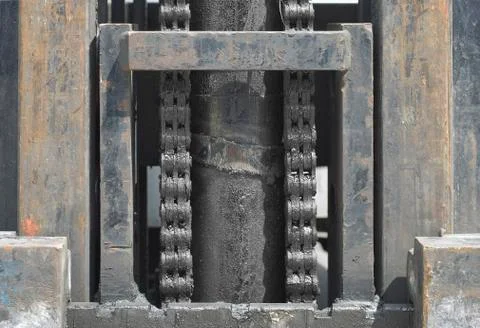 Machinery with rust and chain Stock Photos