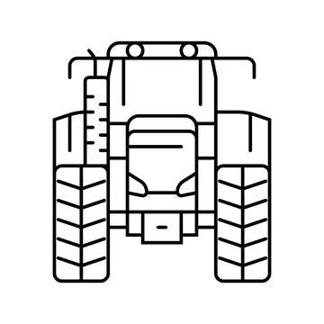 Machinery tractor front line icon vector illustration Stock Illustration