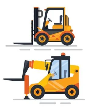 Machinery Used in Working Process of Constructing イラスト素材