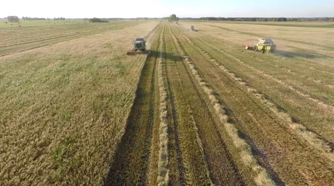 Machines on the Field Stock Footage 54686903