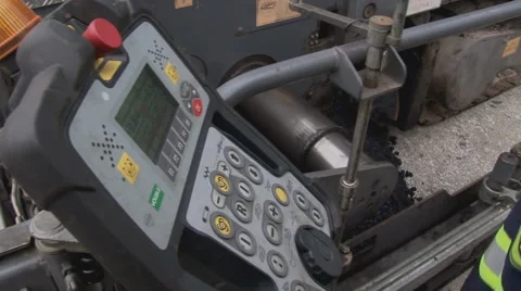 Machines for paving Stock Footage 64016210