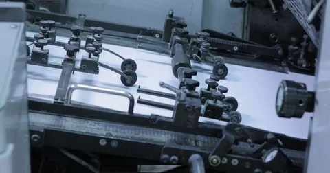 Machines in the printing house Stock Footage 74905134
