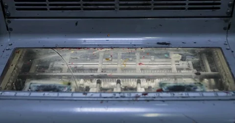 Machines in the printing house Stock Footage 74905784