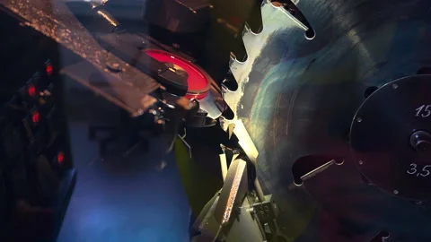 Machines For Sharpening Circular Saws Stock Footage 140785631