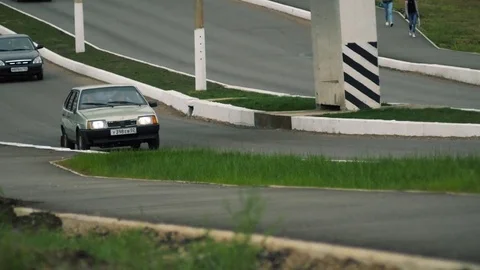 Machines under the bridge pass Stock Footage 84459747