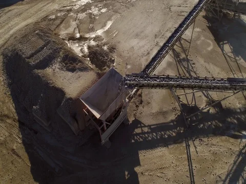 Machines work on a huge quarry for the extraction of stone Stock Footage 73228141