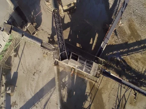 Machines work on a huge quarry for the extraction of stone Stock Footage 73228384