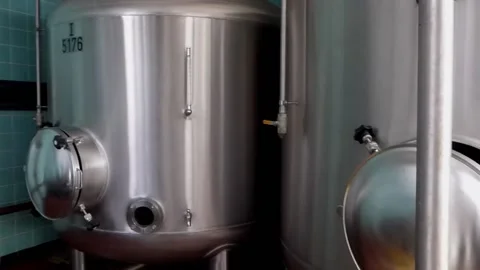 Machines working at a distillery Stock Footage 140066997